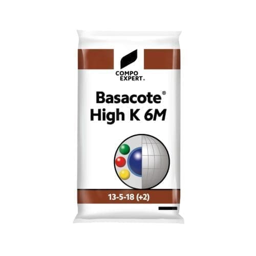 L'engrais enrobé Basacote High K 6 mois (13-5-18 + 2MgO) assure une libération contrôlée des nutriments sur 6 mois.