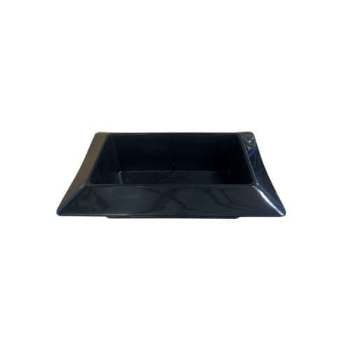 Coupe rectangulaire noire décorative. Coupe décorative pour intérieur et extérieur. Coupe pour plantes et fleurs. Coupe horticole.