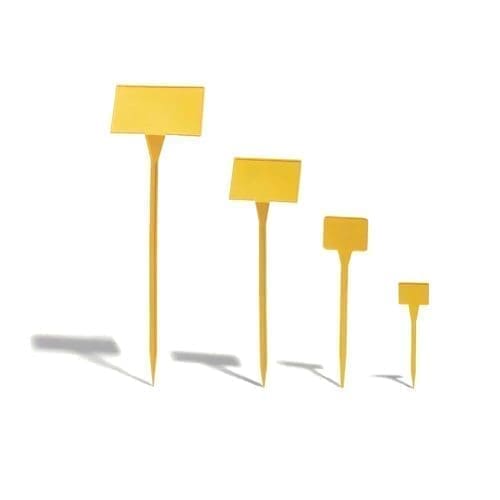 ÉTIQUETTE À PLANTER INCLINÉE JAUNE